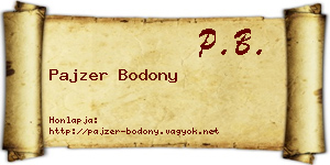Pajzer Bodony névjegykártya